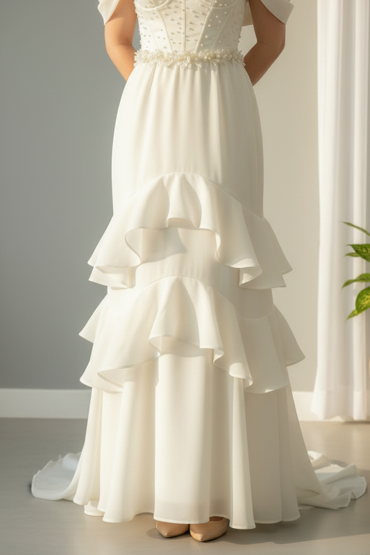 Vestido Blanco Perla cod.989