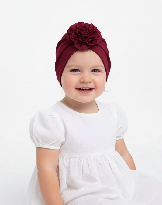 Gorrita turbante de flor 2.