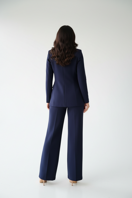 Conjunto Sastre Azul Marino con Botones Dorados: Blazer + Pantalón - Premium cod.323