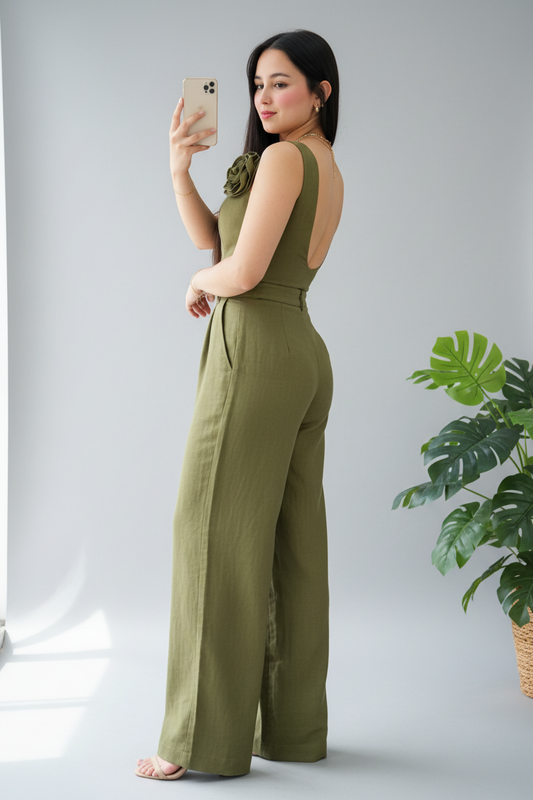 Jumpsuit Olive Rose Open Black cod.580