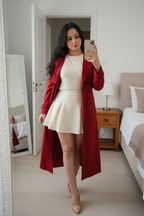 Outfits completo blusita, falda corta más abrigo cod.11134