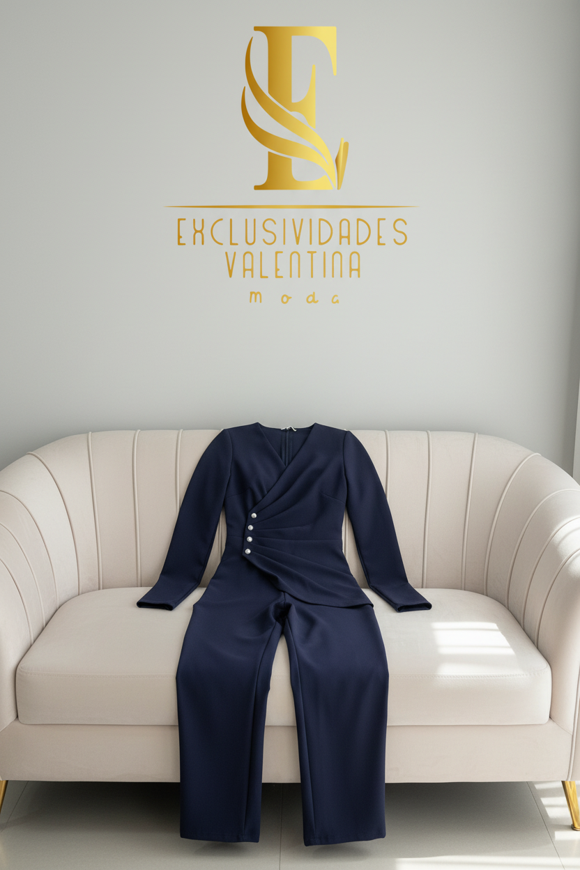 Flat lay enterizo azul marino