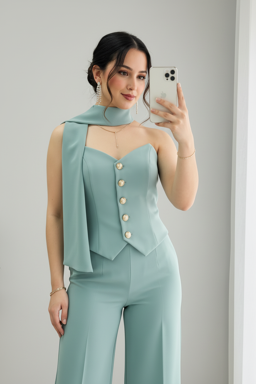 Conjunto Verde Menta 3 Piezas cod.908