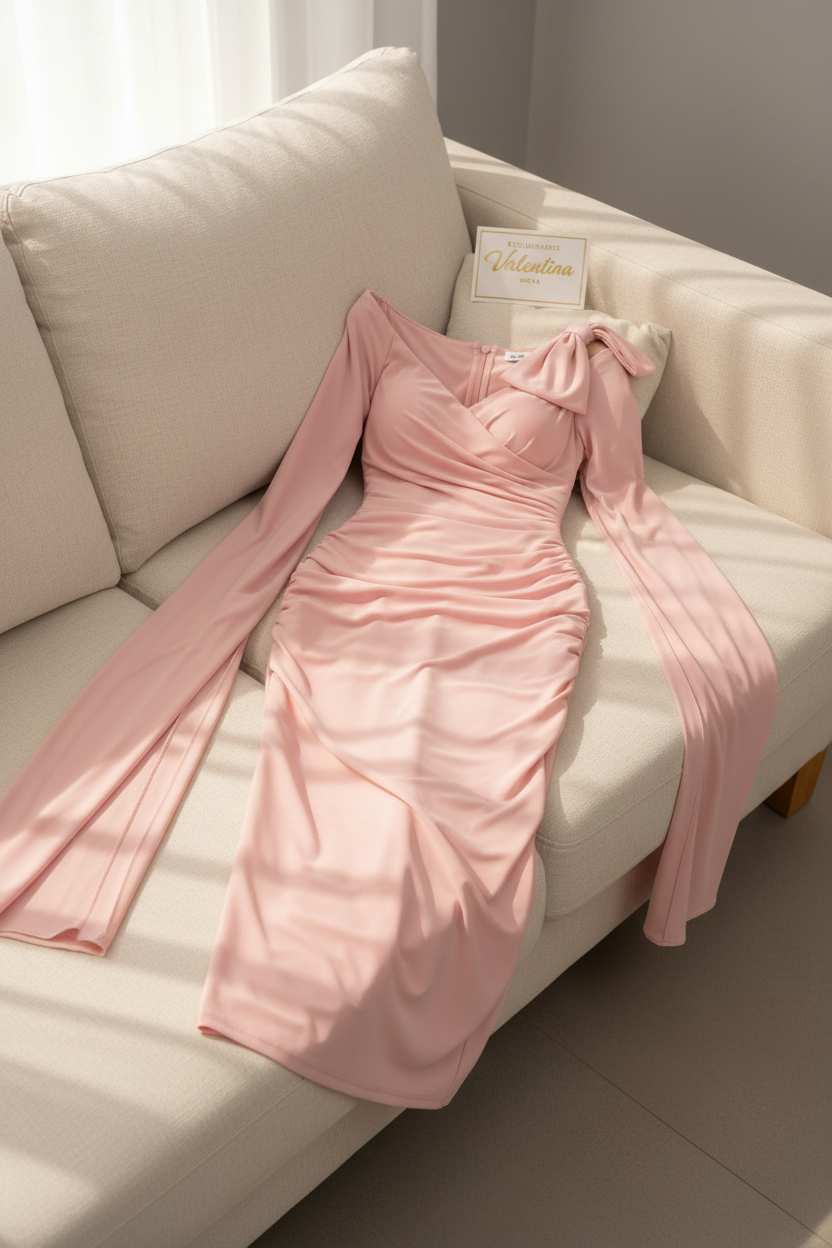 Vestido Isadora Rosa Capa cod.V656
