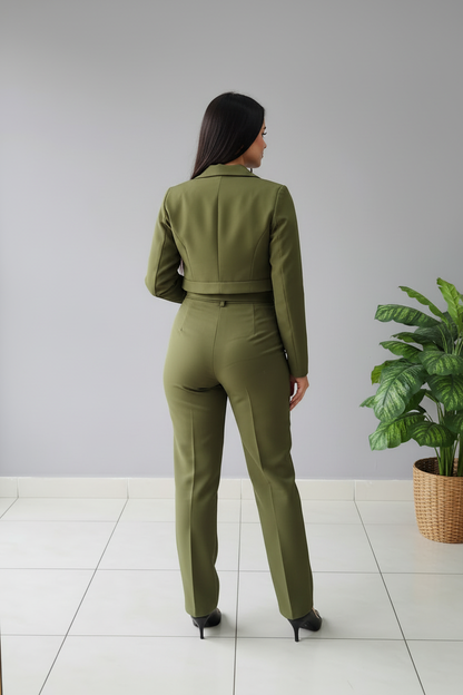 Traje Verde Oliva 3 Piezas cod.630