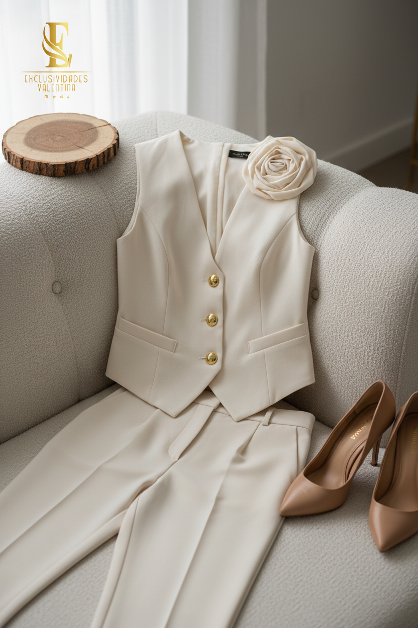 Conjunto Ivory Rose Vesta cod.581