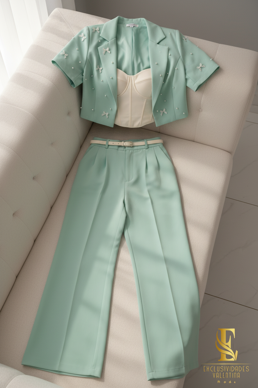 Conjunto Menthe Papillon cod.C0106