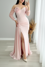 Vestido Rosa Bebé Off-Shoulder Rosa D cod.V550