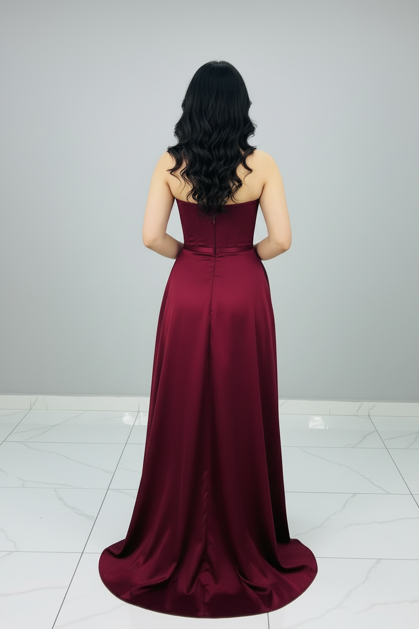 Vestido Borgoña Élite cod.586