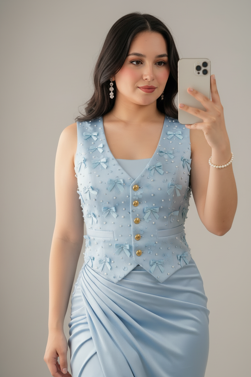 Conjunto Dos Piezas Azul Cielo cod.C990