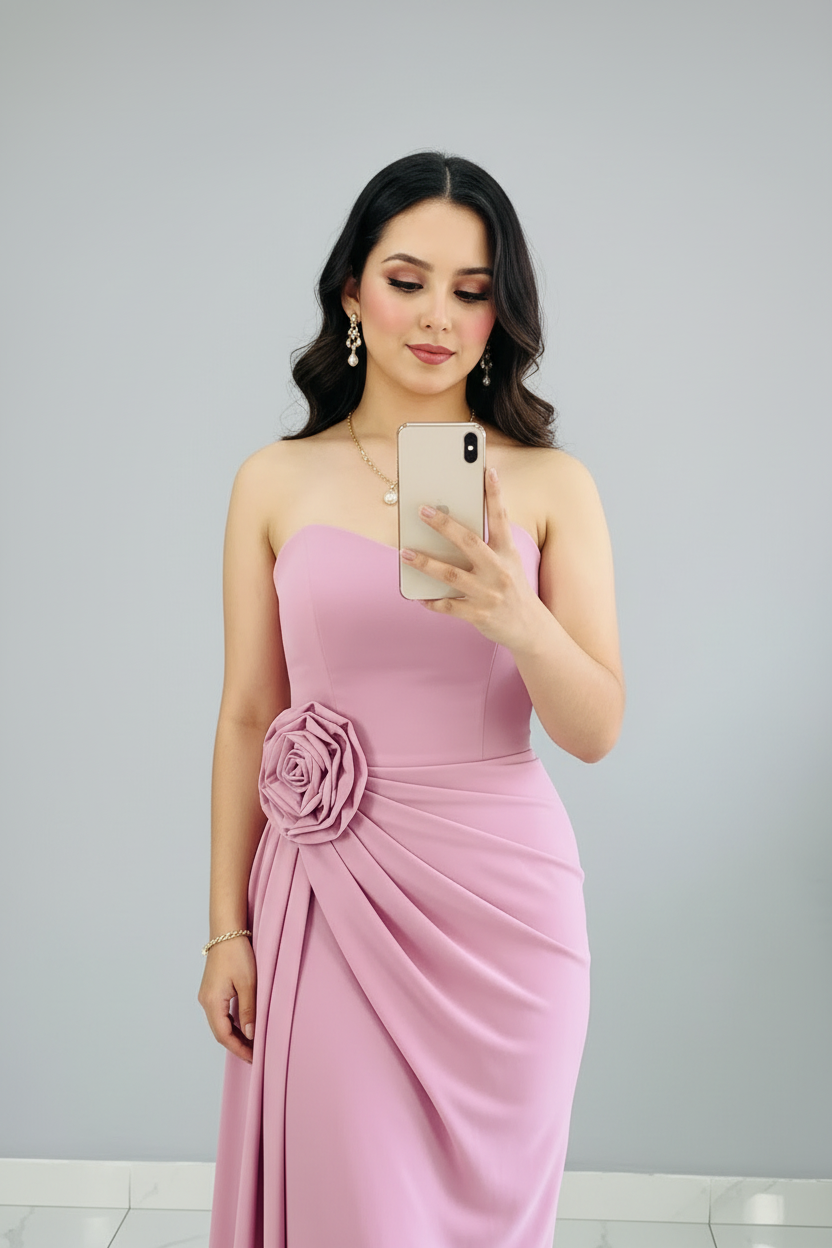 Vestido Lila Rosa D cod.592