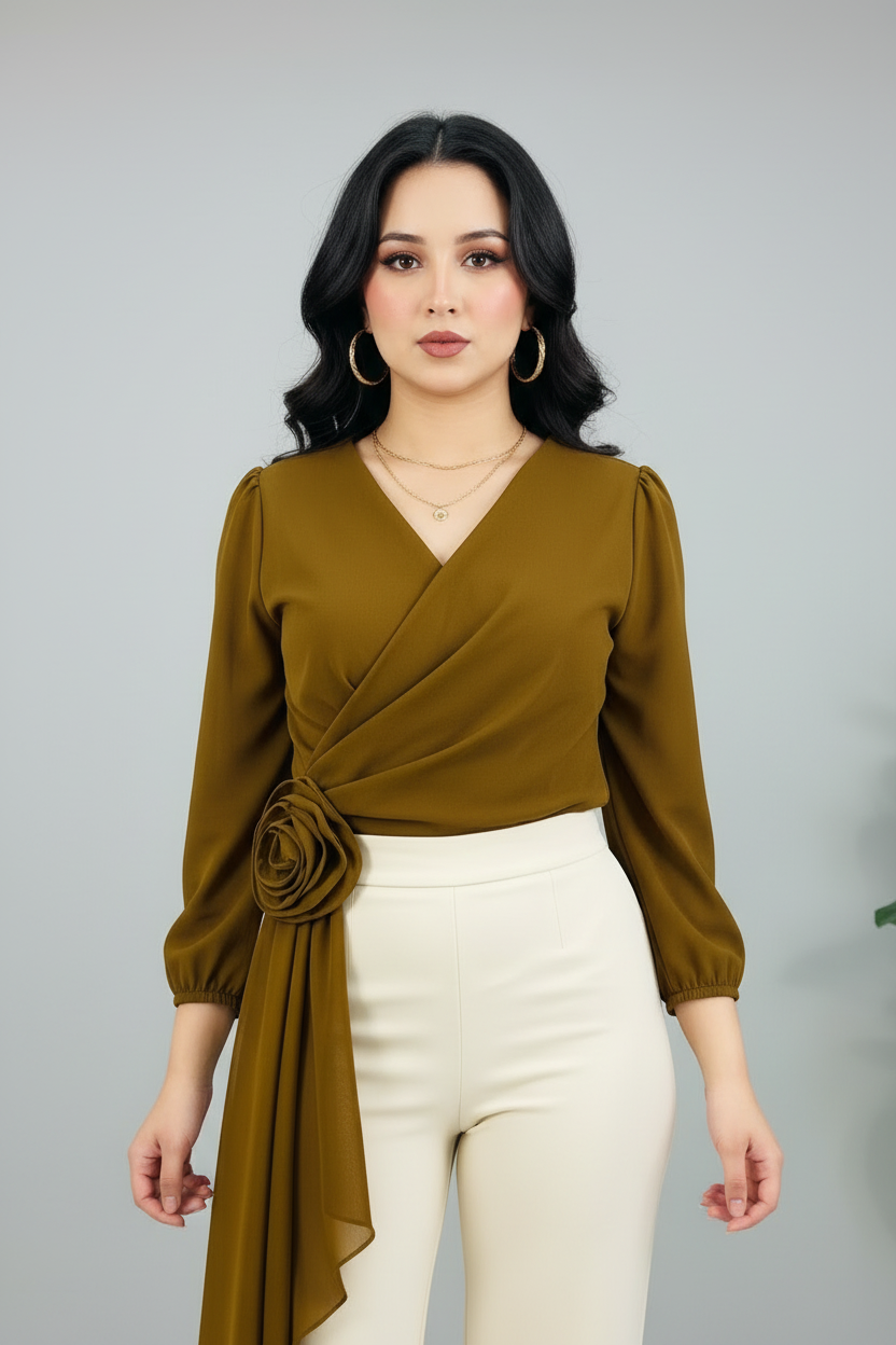 Blusa Olive Rose Wrap cod.593