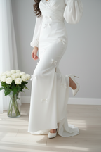 Vestido blanco nupcial manga globo  3D C.1939