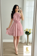 Vestido Rosa Palo Chiffon Rosa D3 cod.V745