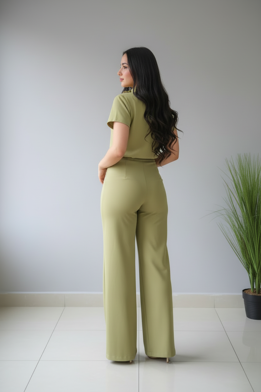 Conjunto Verde Oliva Rosa D cod.620