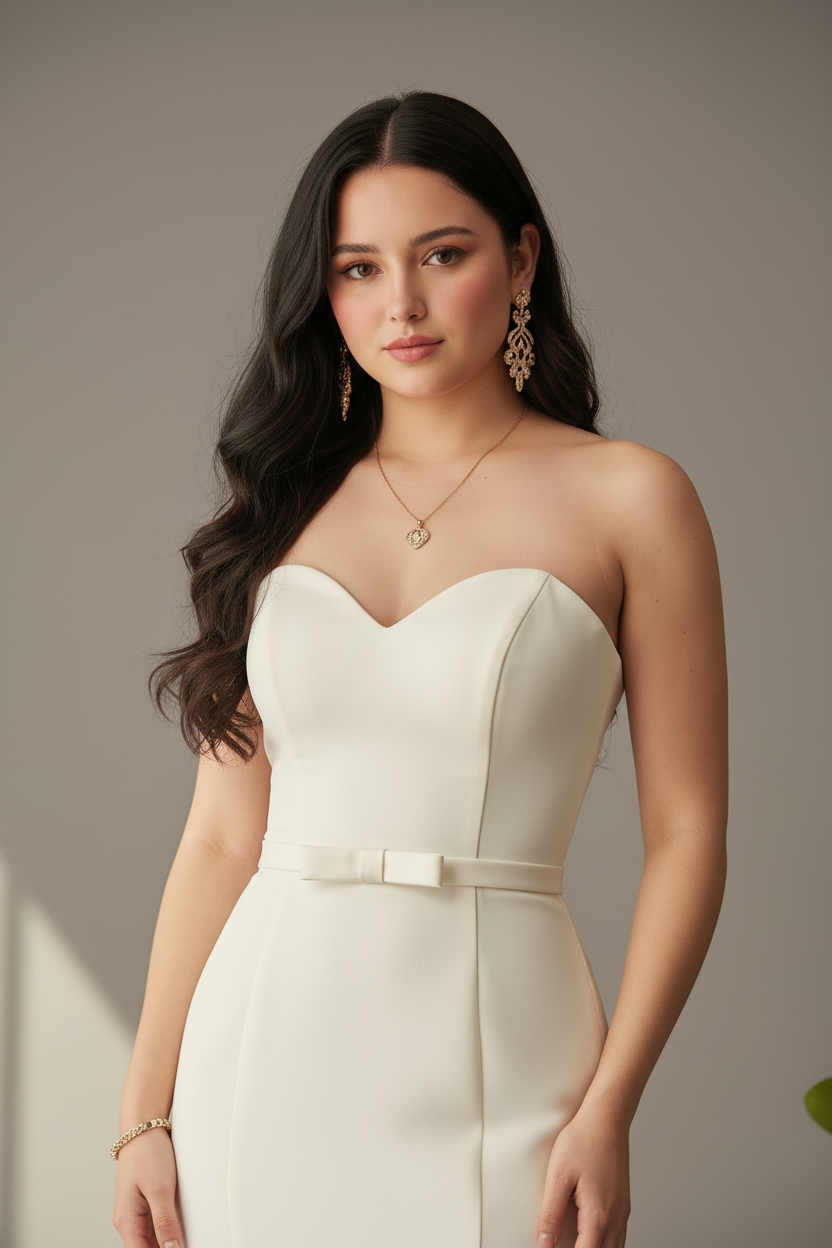 Vestido Sirena Blanco cod.609