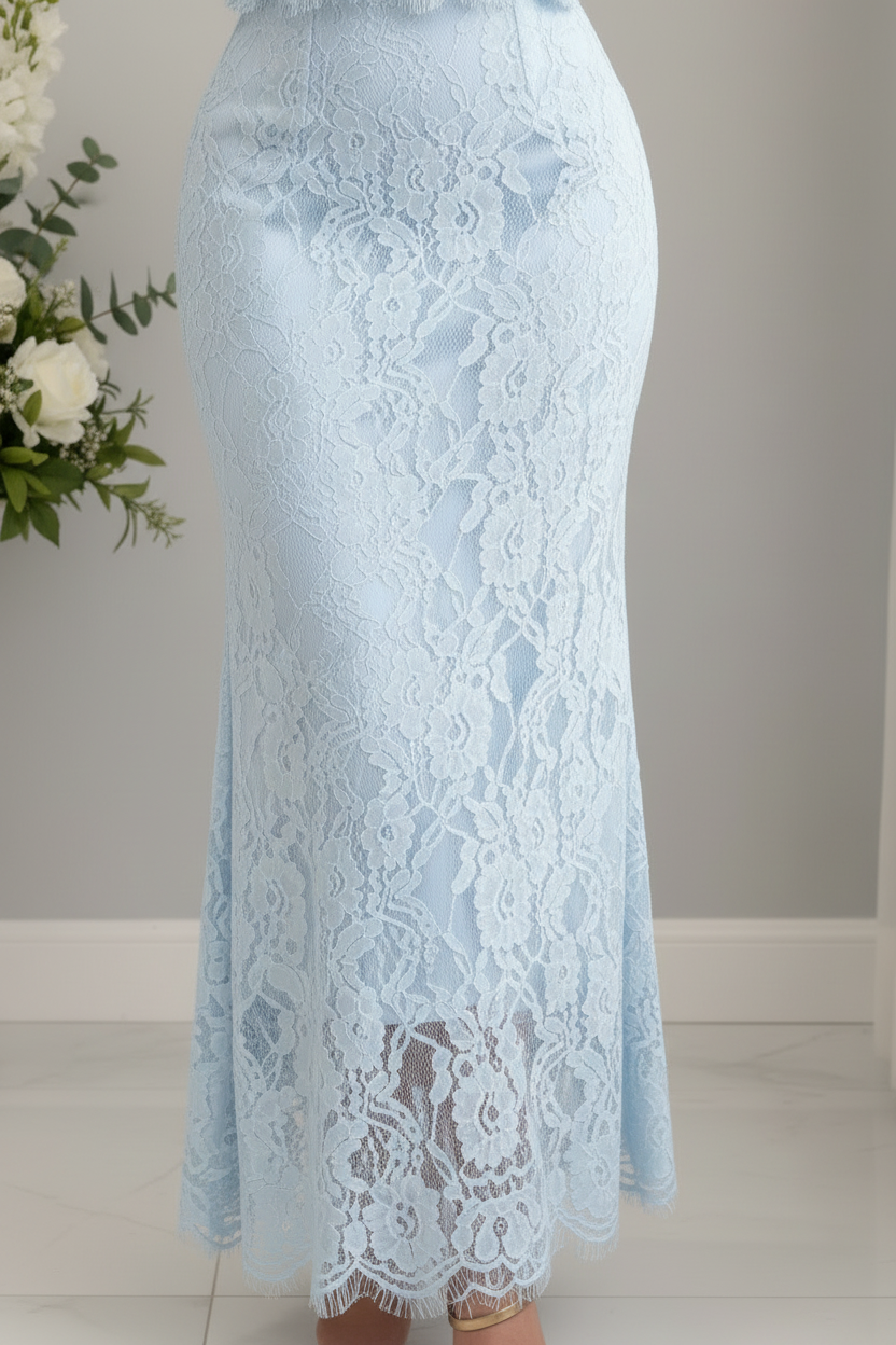 Conjunto Encaje Azul Cielo cod.C0001