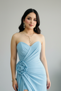 Vestido Azul Céleste Rose cod.578