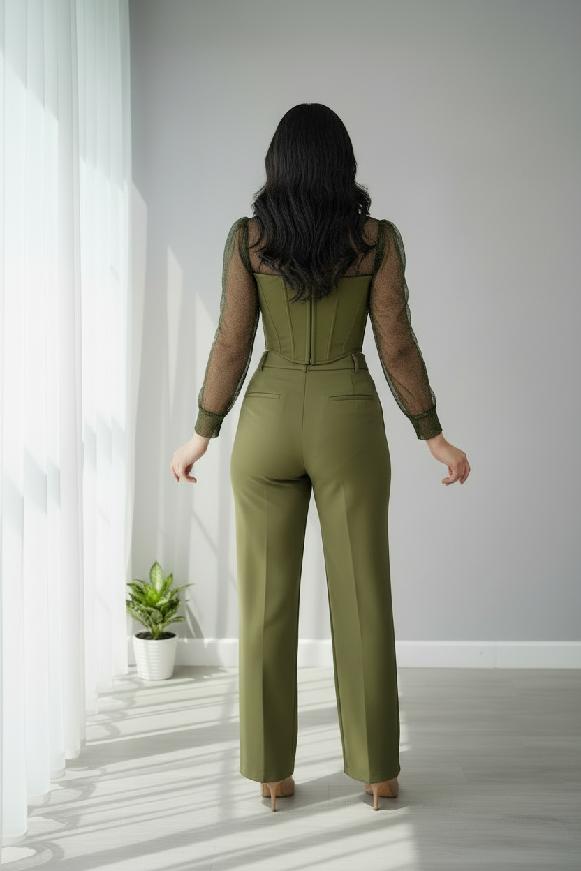 Conjunto Verde Olivo cod.746