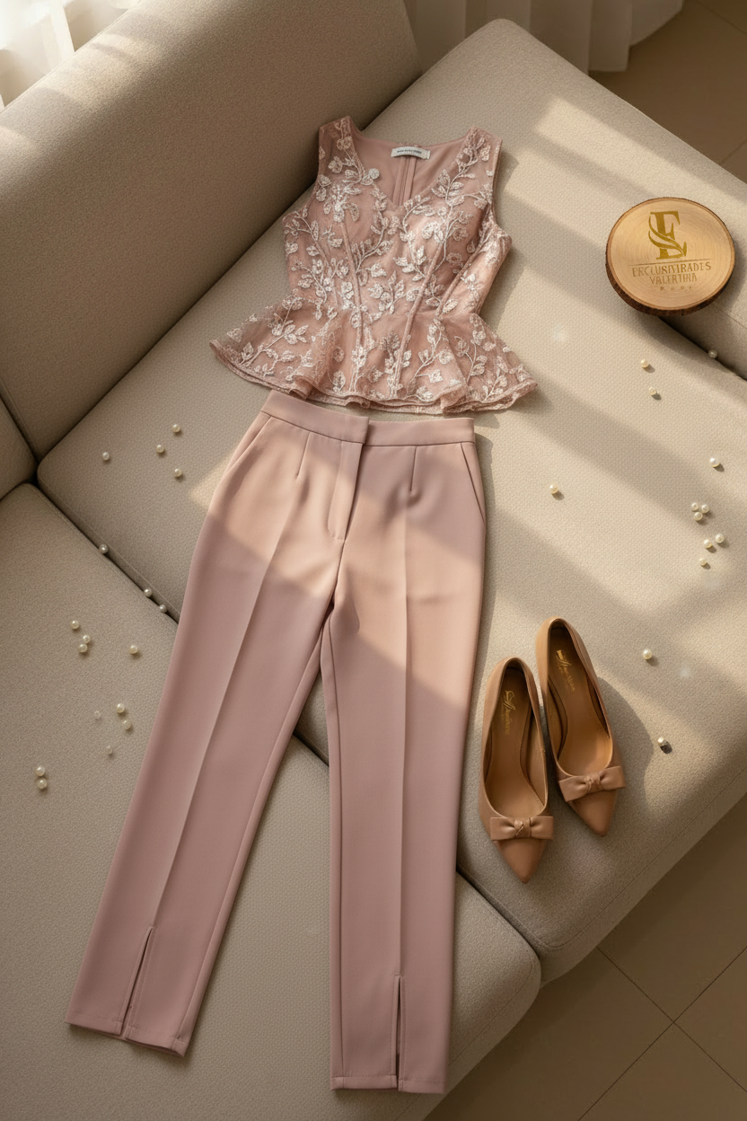 Conjunto Dos Piezas Rosa Palo  Slim cod.534