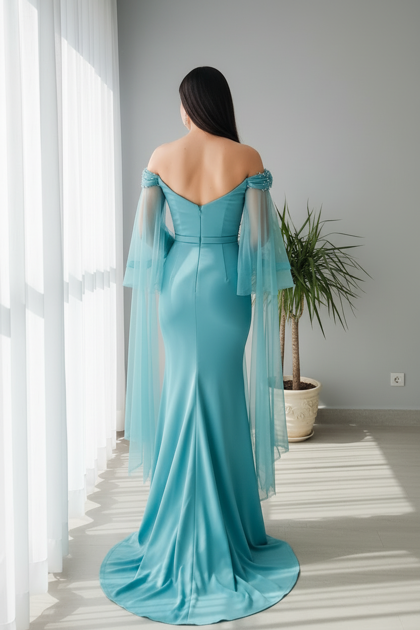 Gown Teal Exclusiva cod.780