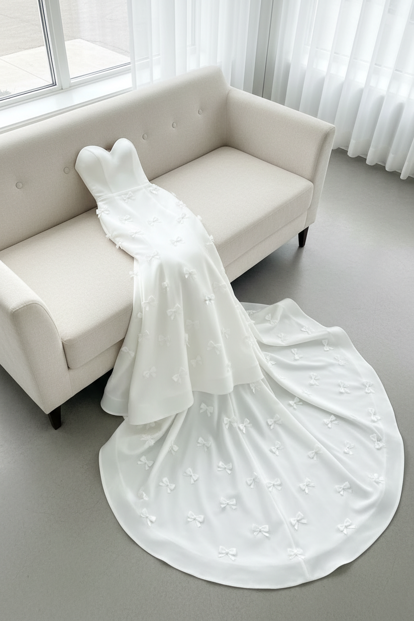Vestido de Novia Sirena con Lazos D cod.V360