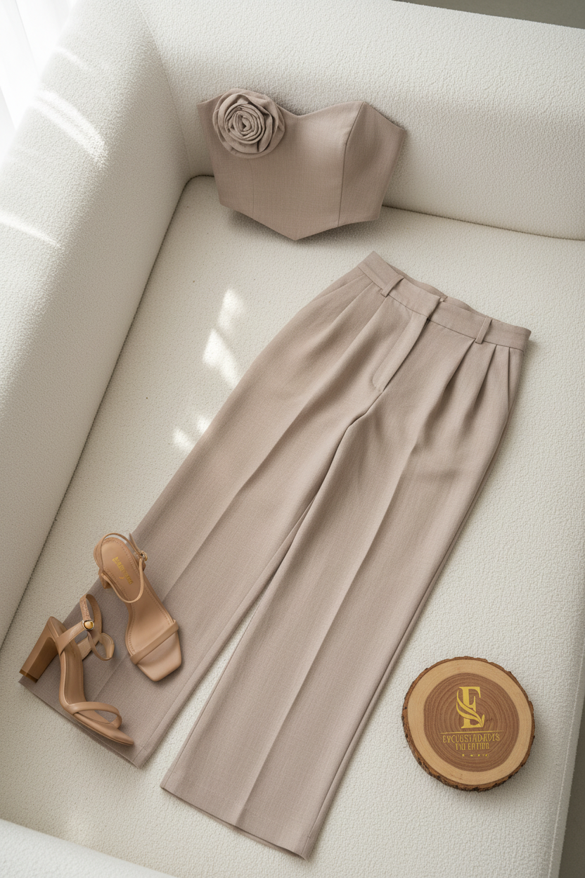Conjunto Taupe Rose & Palazzo Sastre cod.572