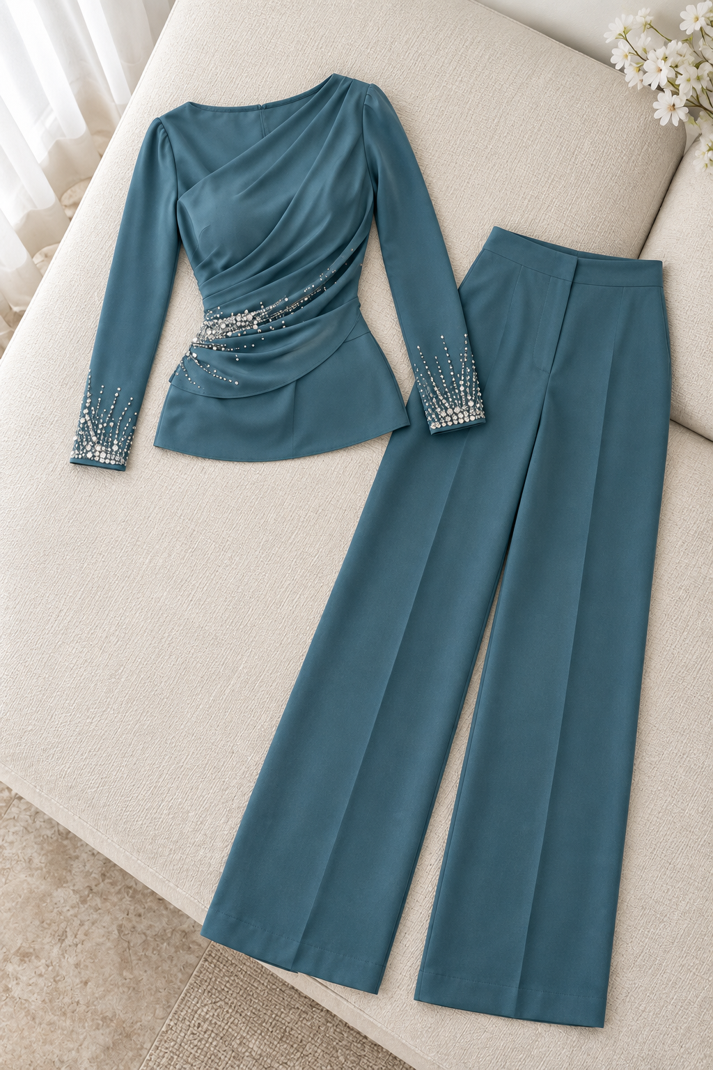 Conjunto azul petróleo cod. CJ011