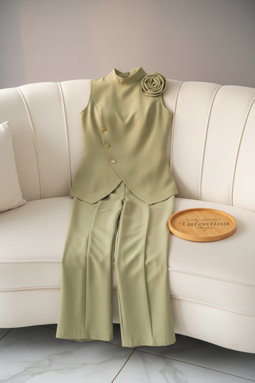 Conjunto Verde Olivo cod.614