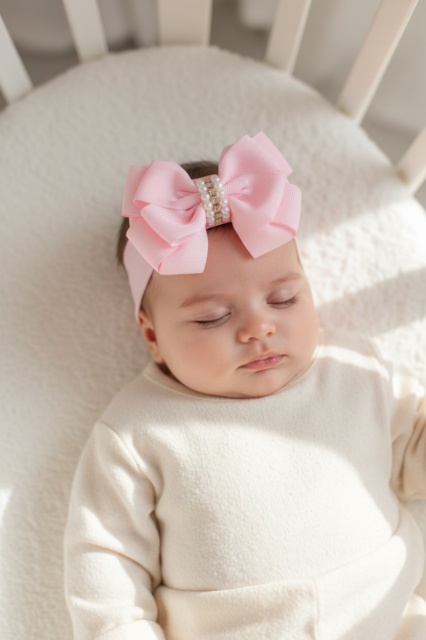 Cintillo Lazo con Perlas y Strass cod.0045