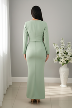 Conjunto Verde Menta Perlas cod.C004