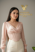 Blusa Corset Camelia Rosa