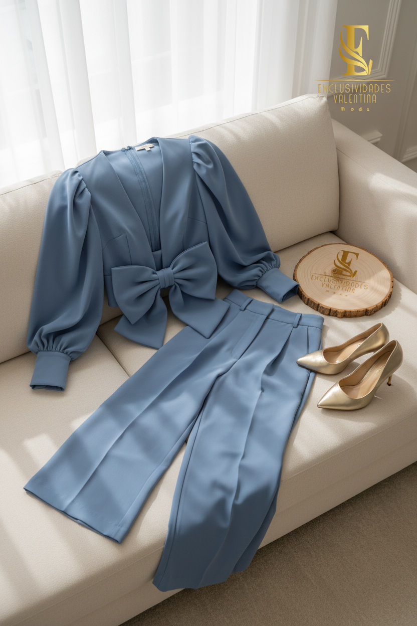 Conjunto Powder Blue Bow cod.590