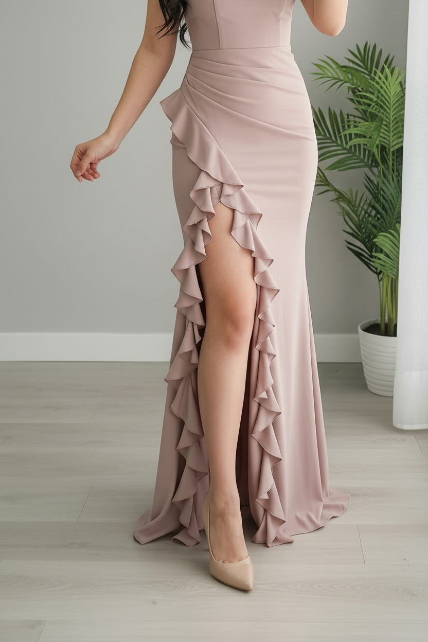 Vestido Mauve Ruffle cod.706