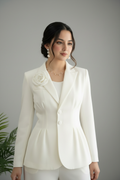 Traje Blanco Peplum Exclusivo cod.791