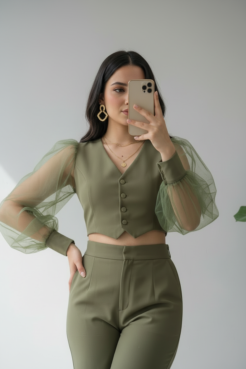 Conjunto Verde Oliva  cod.650