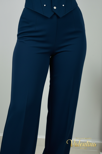 Conjunto Corset Azul Marino