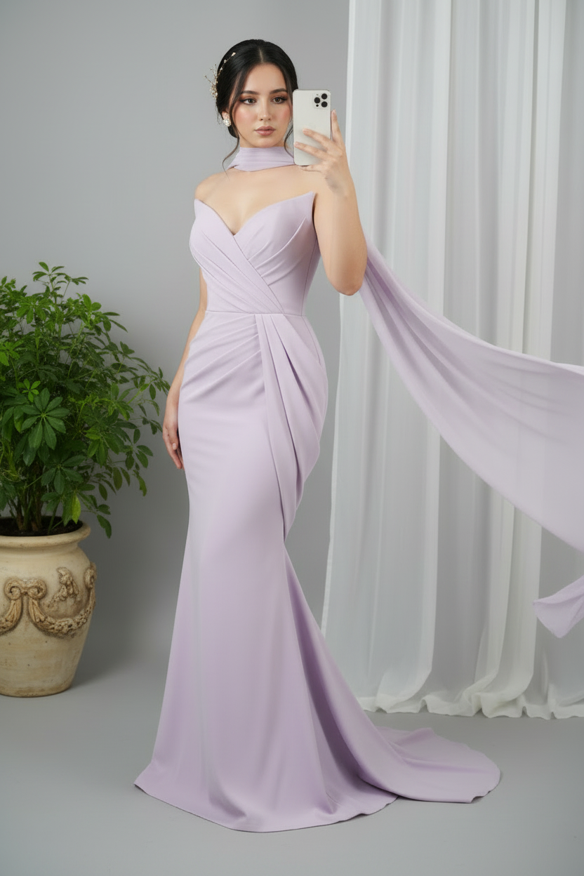 Vestido Lavanda Sirena cod.988