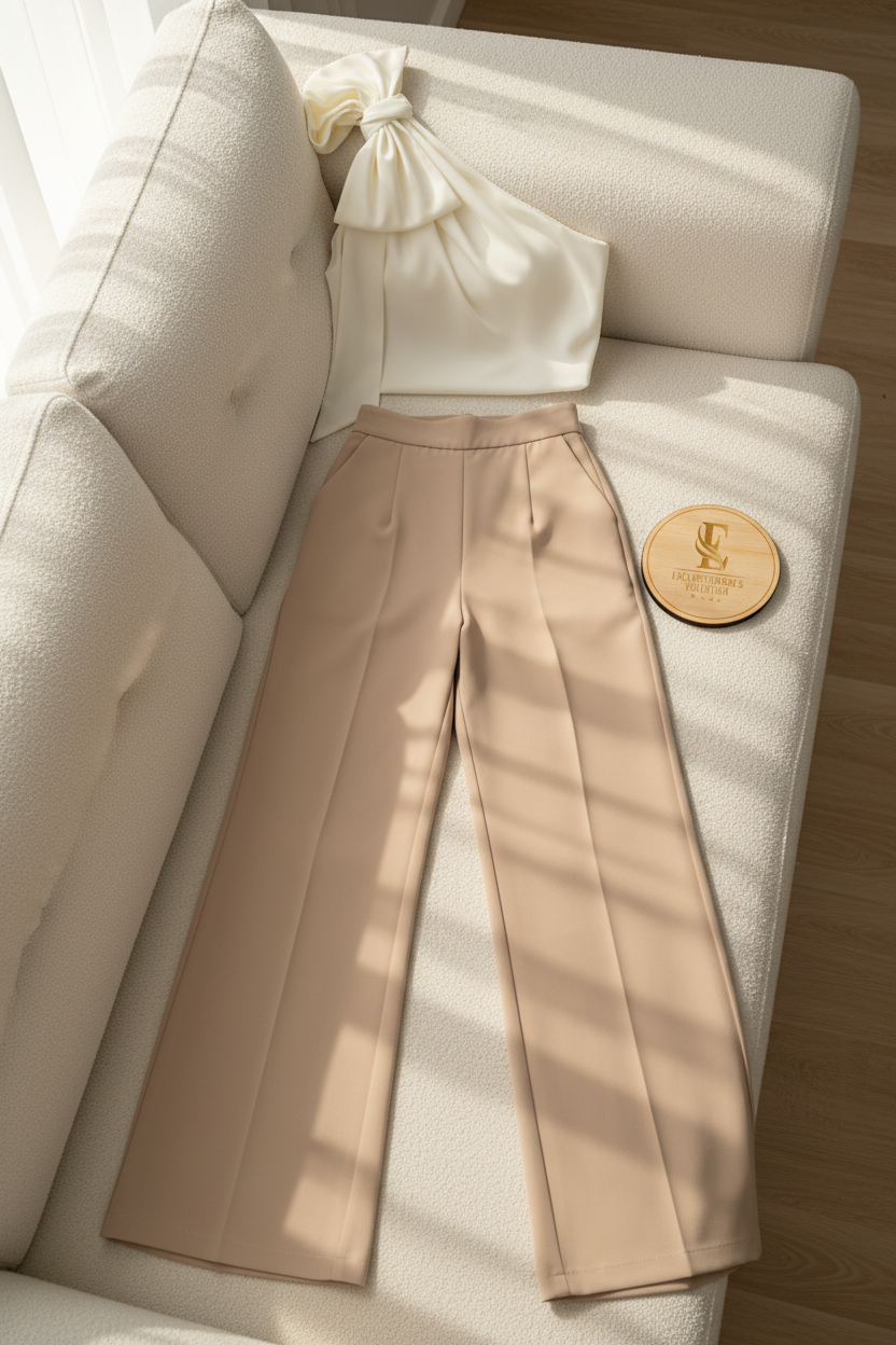 Conjunto Dos Piezas Blanco & Beige cod.002