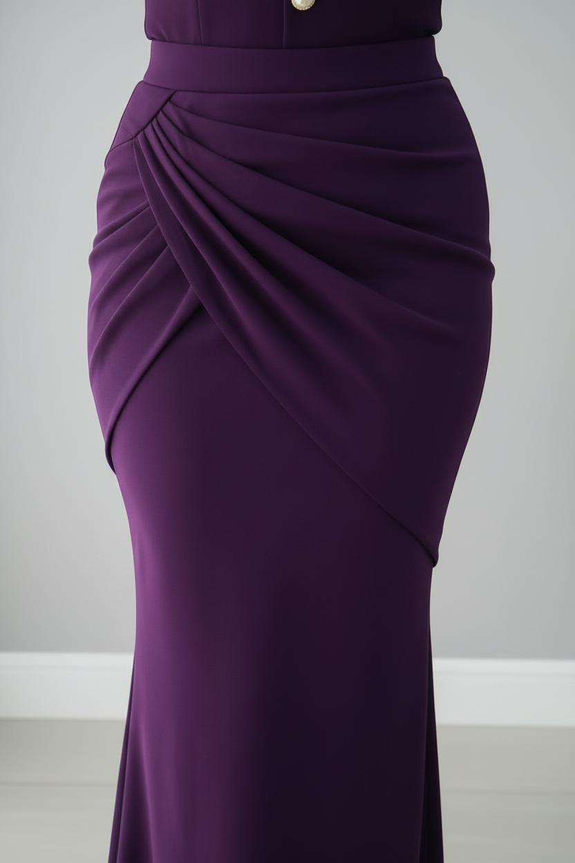 Conjunto Morado Uva Perlas cod.C008