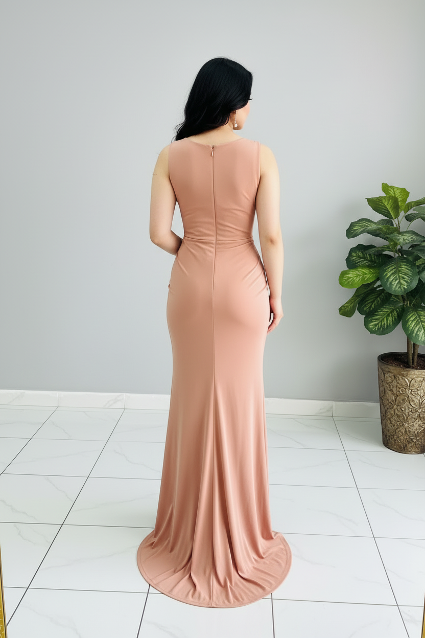 Vestido Durazno Drapeado cod.595