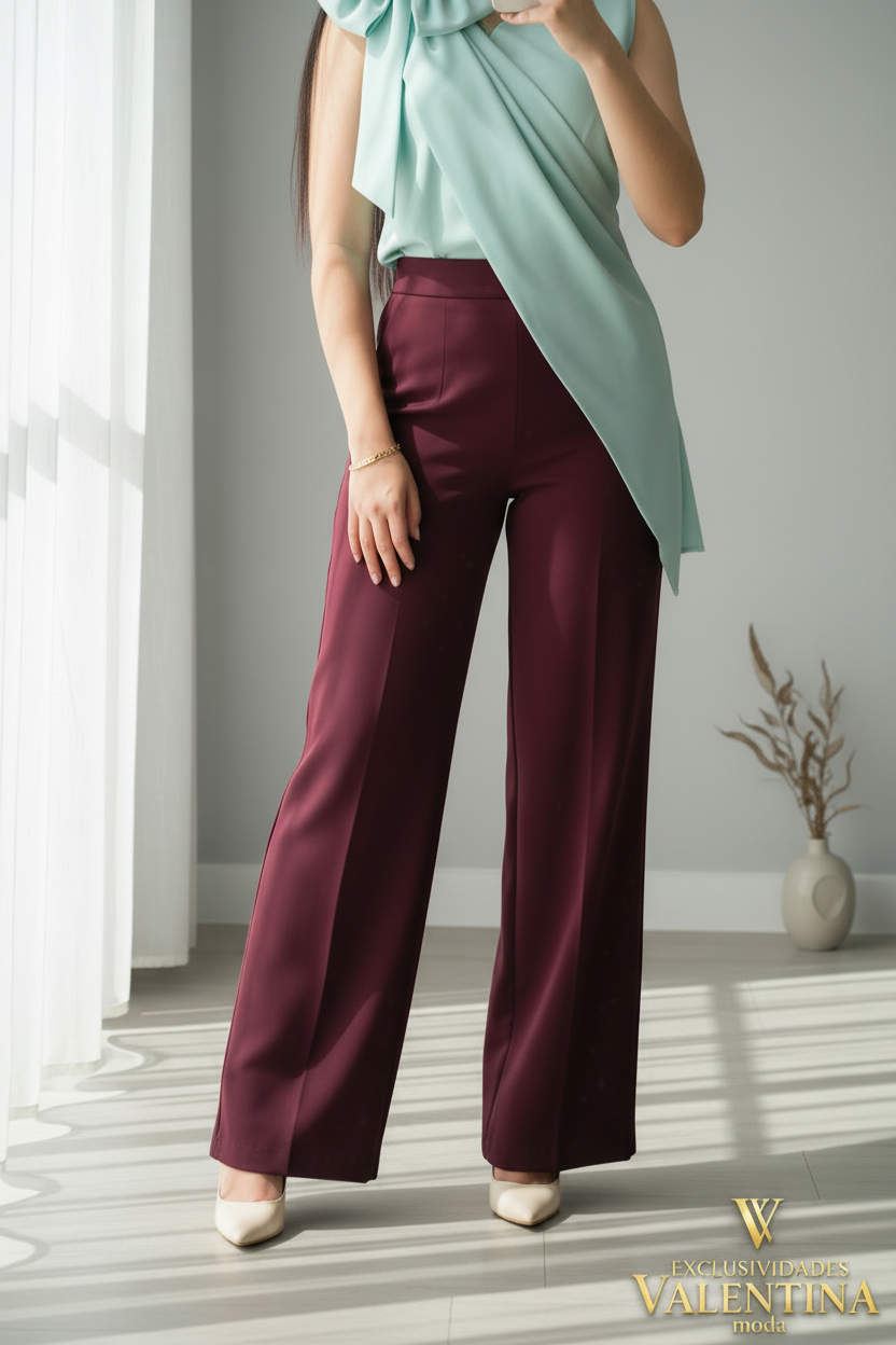 Blusa Menta Asimétrica Sin Mangas con Nudo y Broche de Cristal cod.B551
