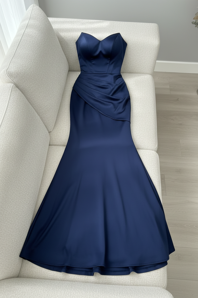 Vestido Azul Marino Corset Sirena cod.419