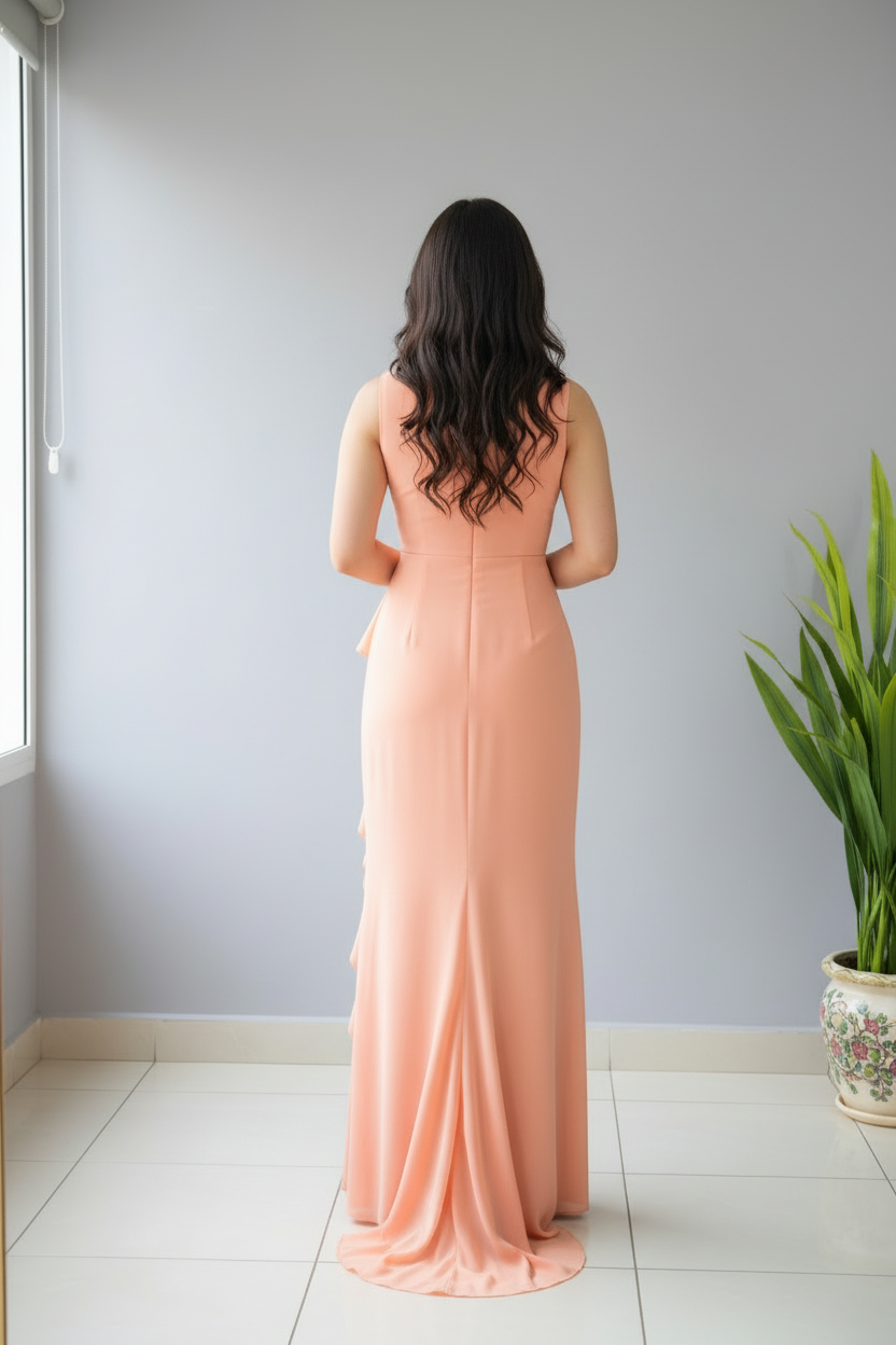 Vestido Sirena Melocotón Rosa D cod.618