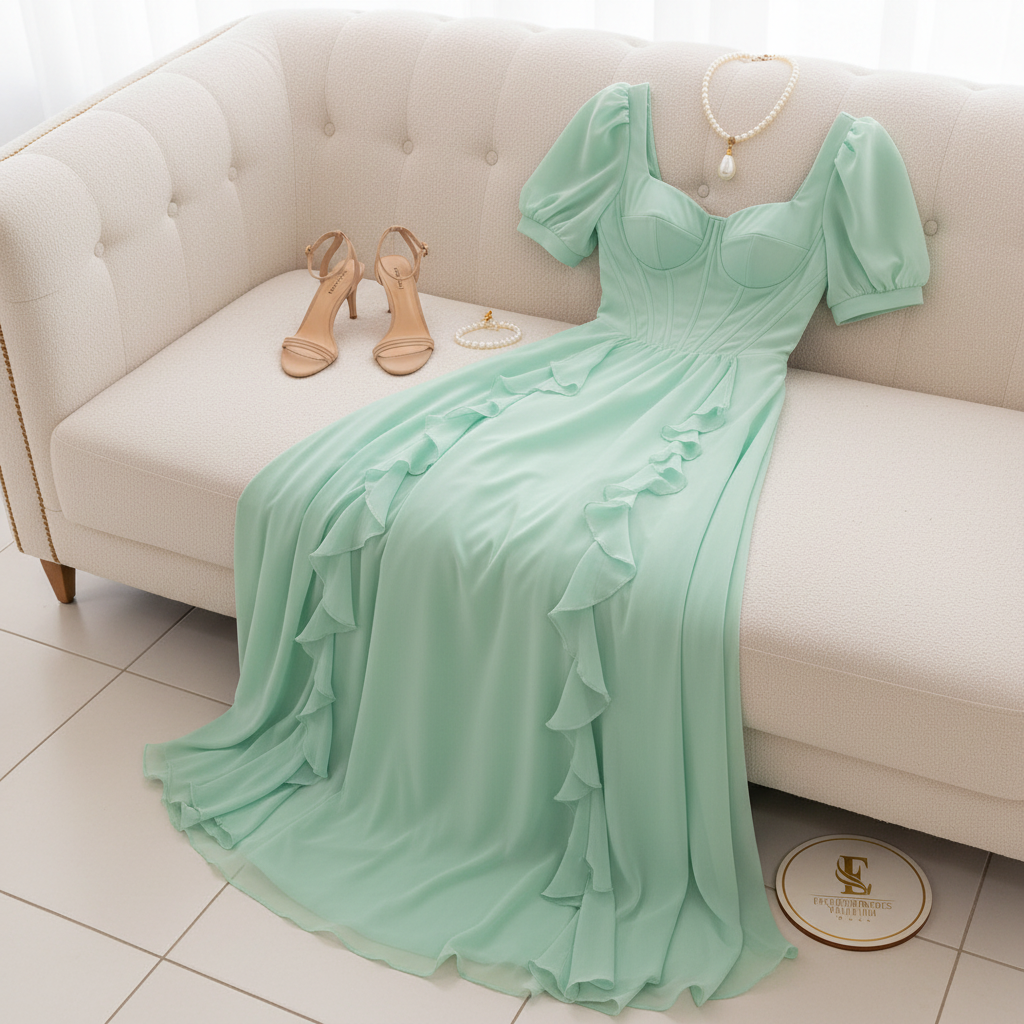 Vestido Menta Primavera cod.586