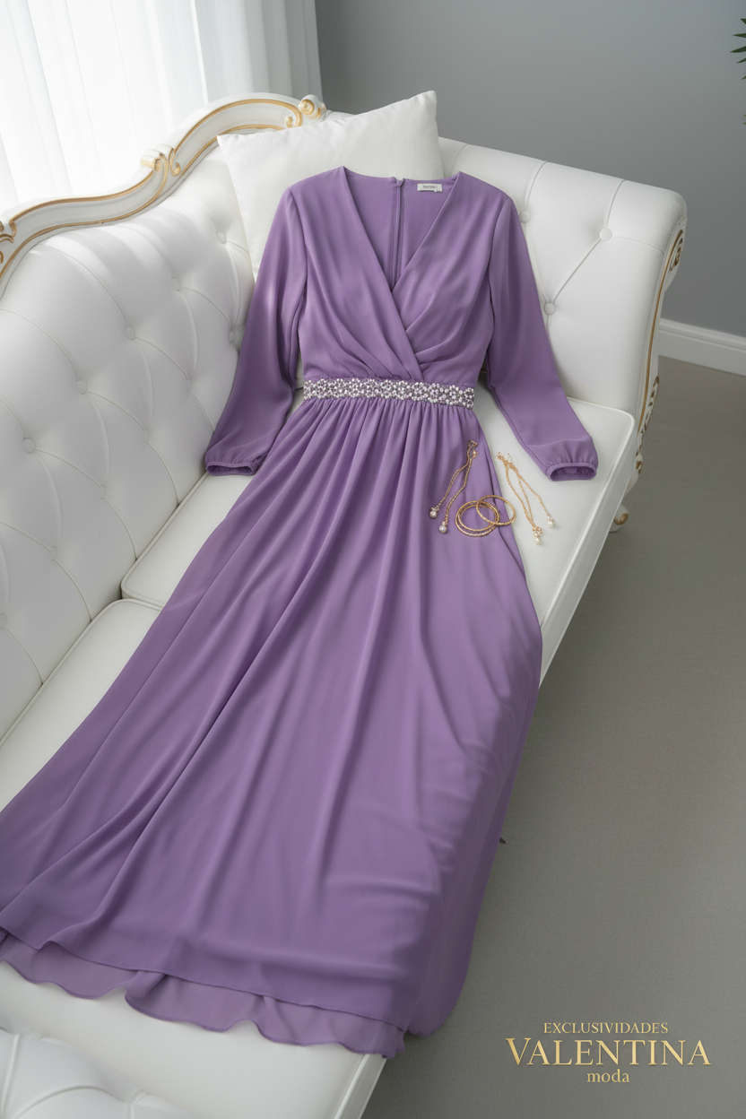 Vestido Lila valentina cod.V703