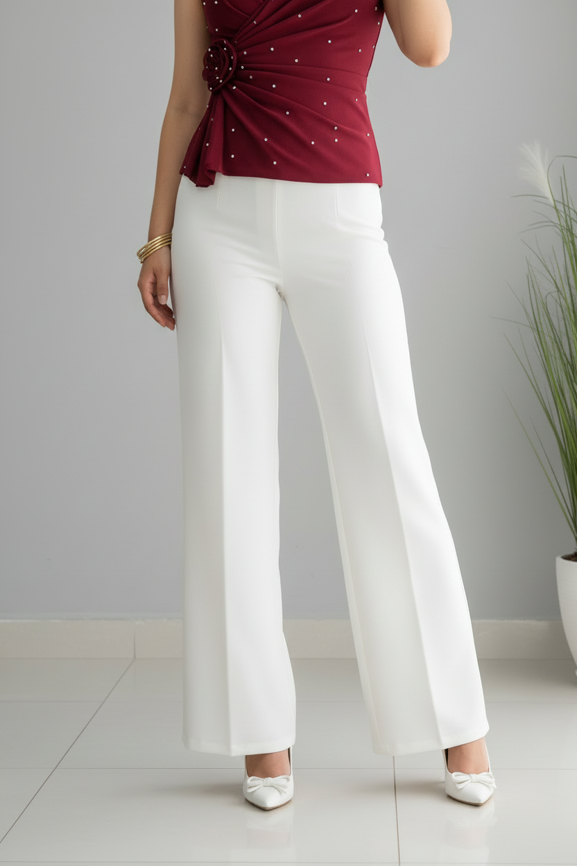 Conjunto Vino — B. Cruzada con Perlas +  P. Blanco cod.C617