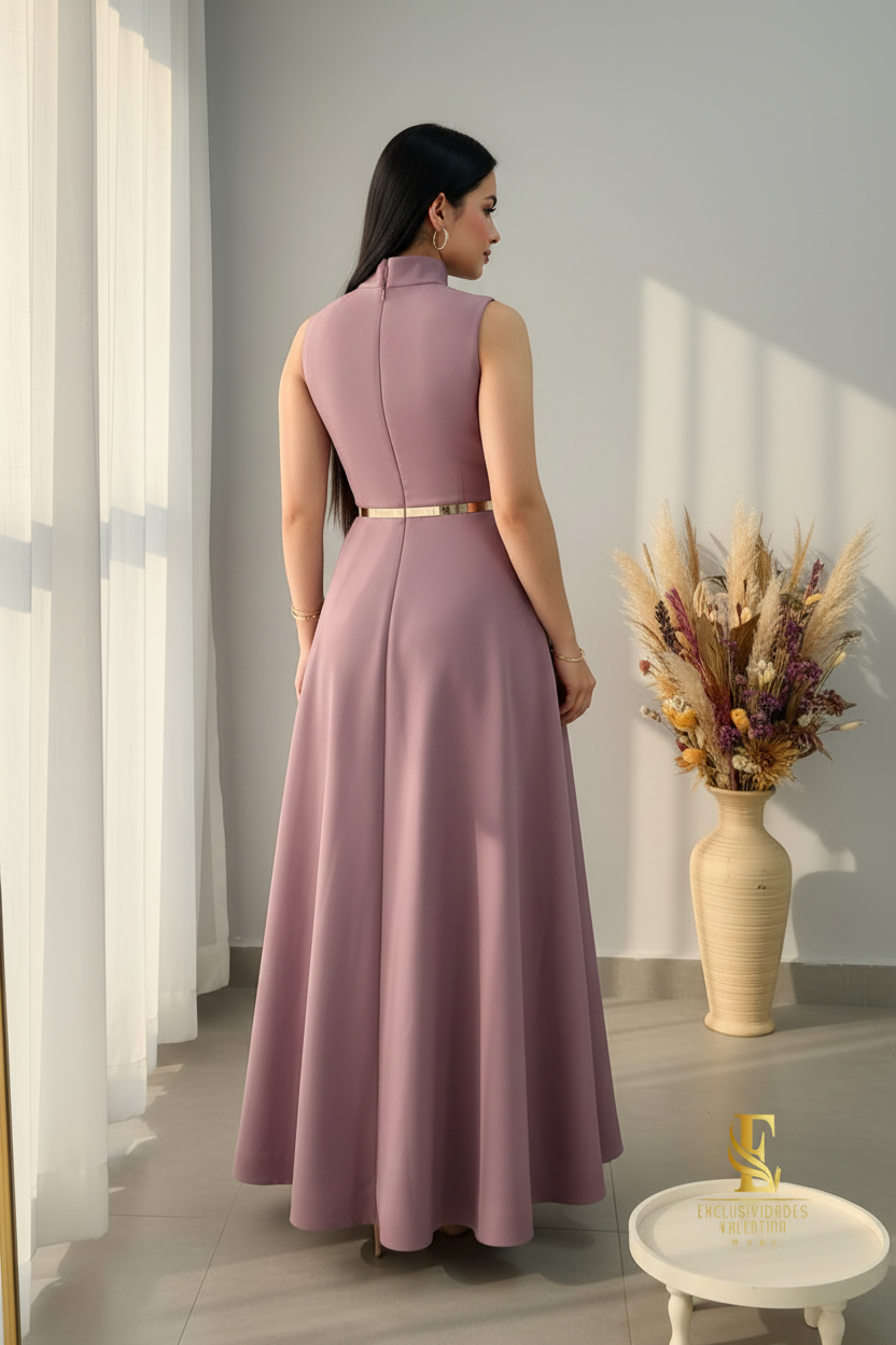 Vestido Malva Rosa D cod.00161