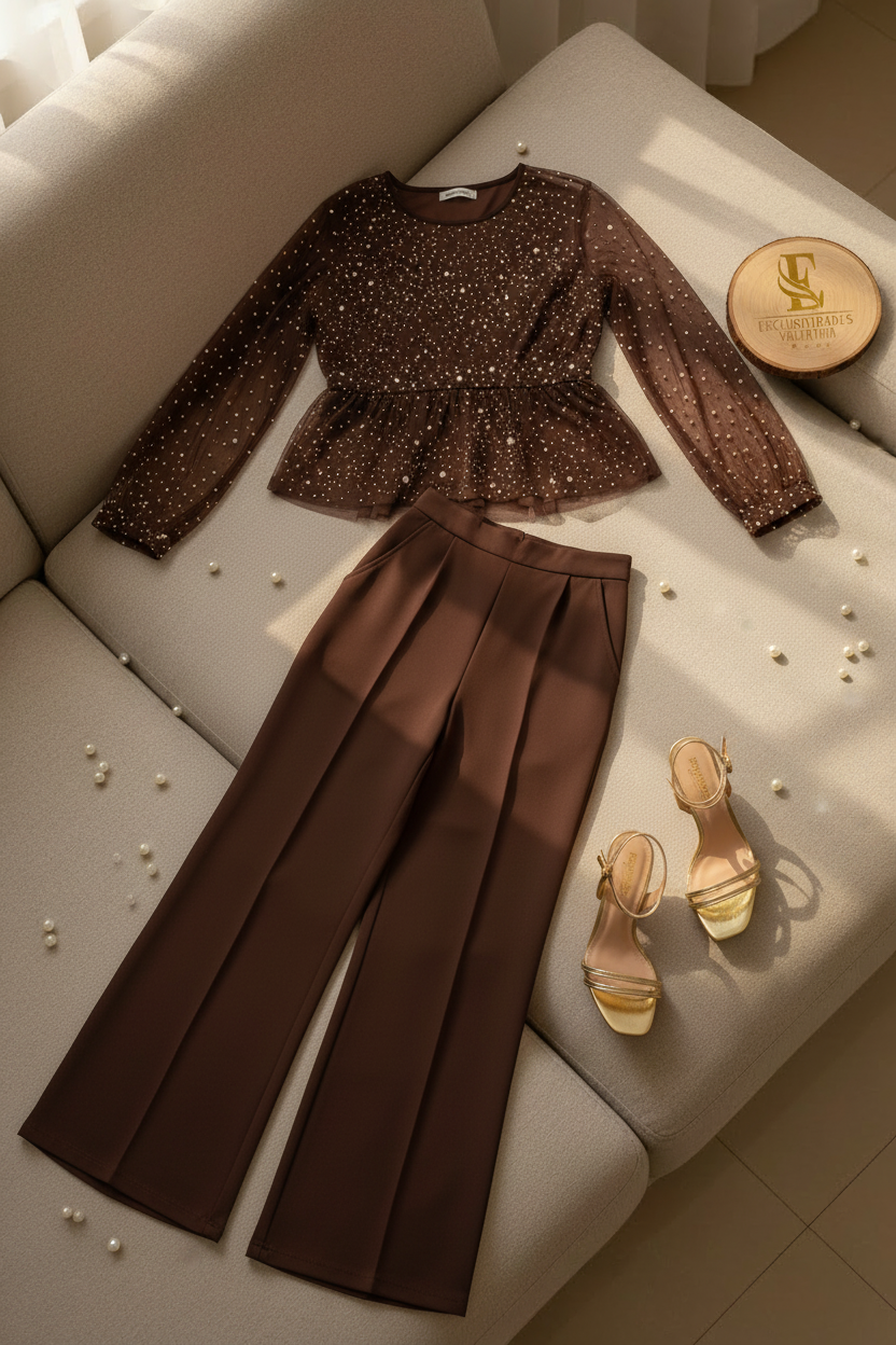 Conjunto Dos Piezas Chocolate  cod.539