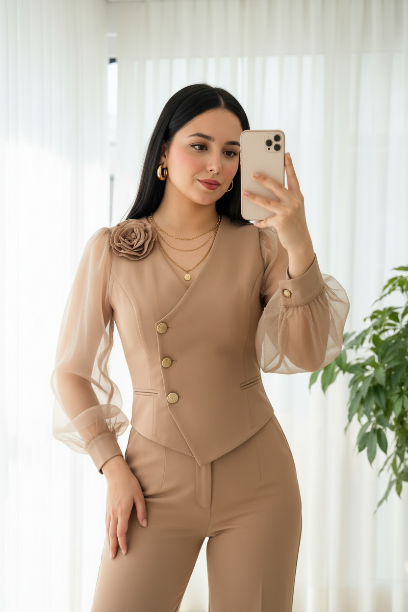 Conjunto Camel Blazer cod.748